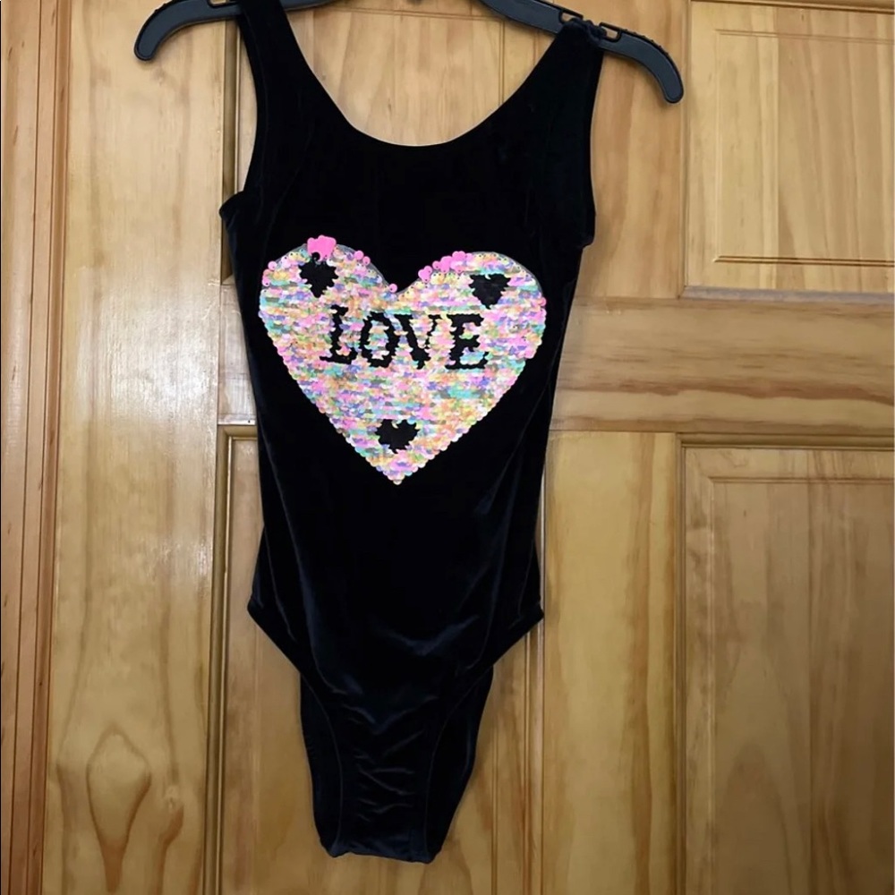 PilyQ Girls Velour Bodysuit Size 12